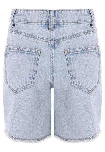 Older Girls Blue Longer Denim Shorts